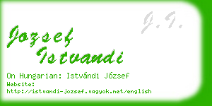jozsef istvandi business card